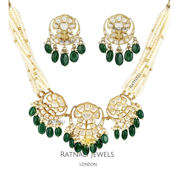 Polki emerald necklace