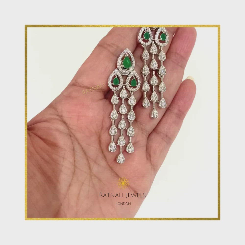 emerald and diamond earrings uk