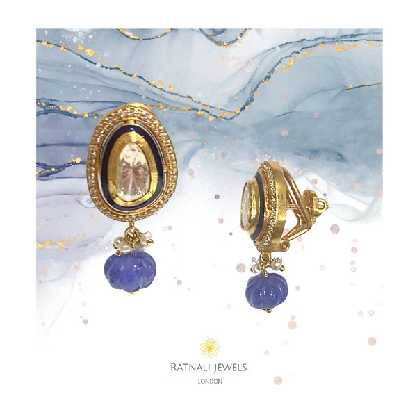 blue gemstone earrings UK
