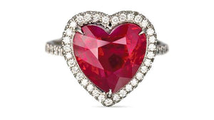 Ruby heart ring UK