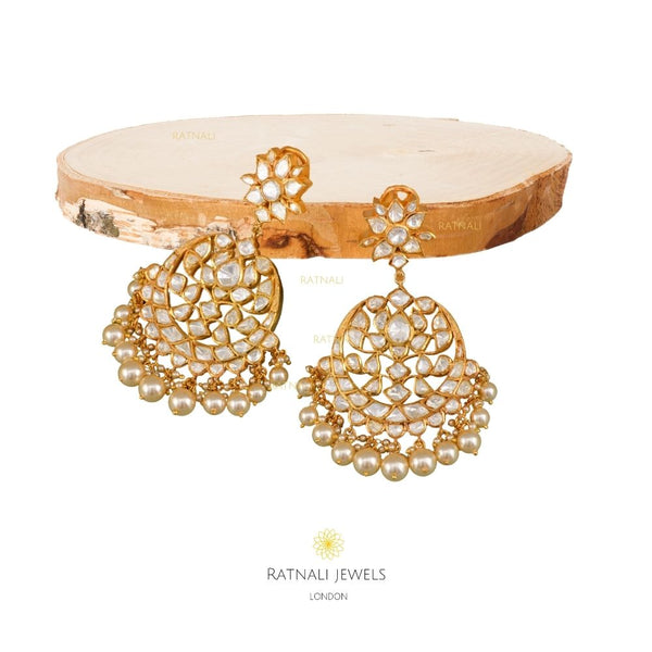 Chand bali earrings gold plated