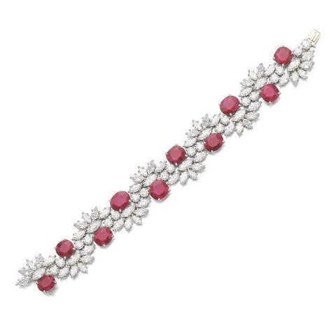 Ruhi ruby and diamond bracelet