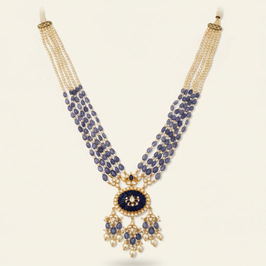silver polki pearl necklace UK