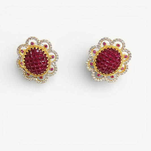 Ruby stud earrings